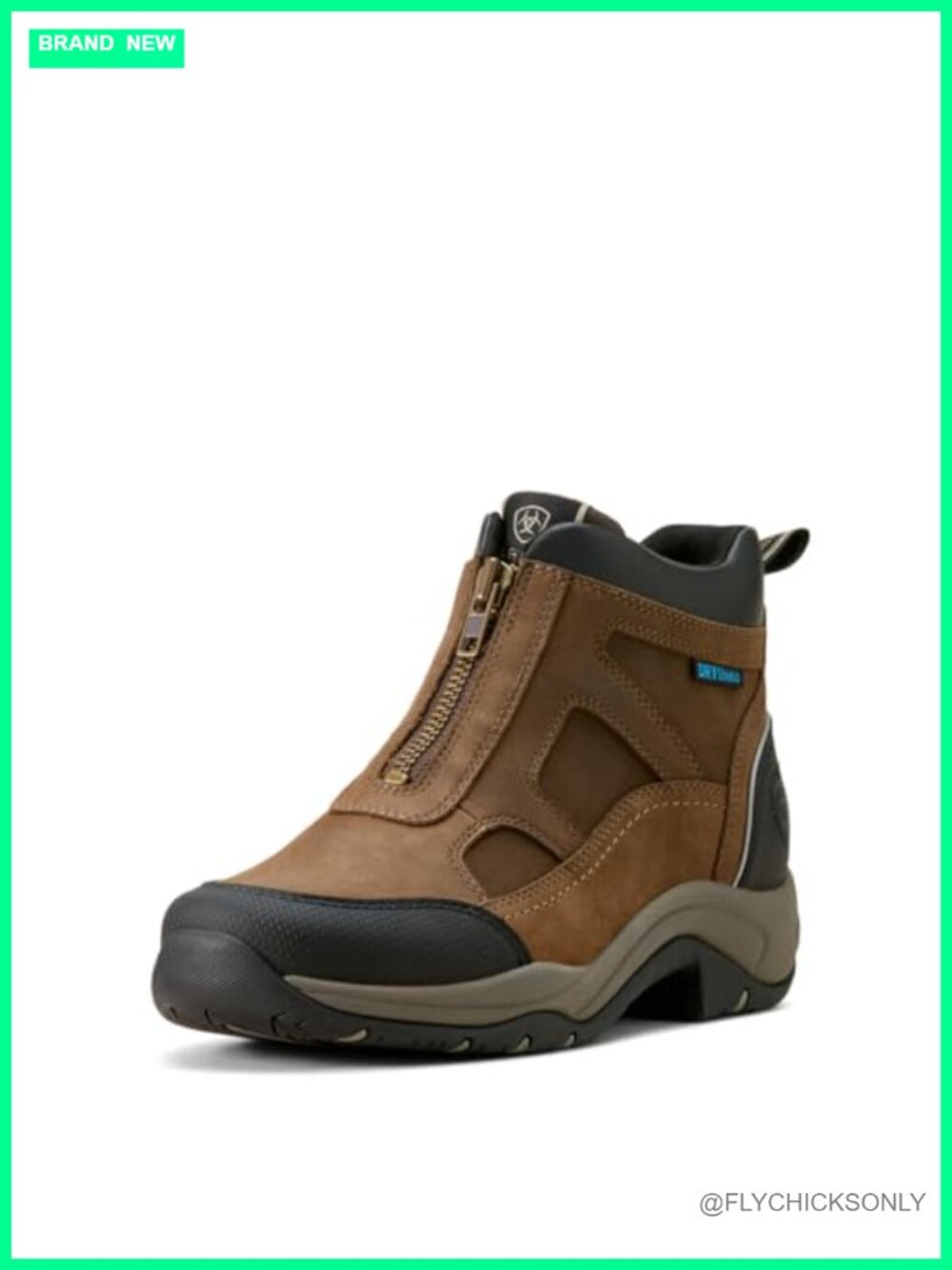 Women's Waterproof Leather Hiking Boots Zip Ankle Outdoor